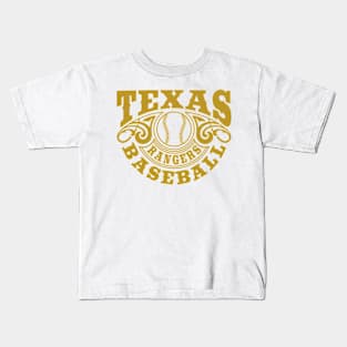 Vintage Retro Texas Rangers Baseball Kids T-Shirt